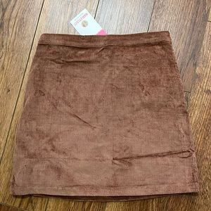 Brown corduroy skirt